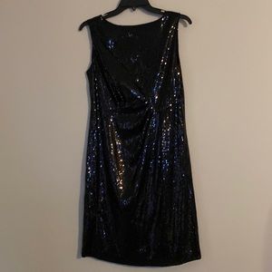 Vince Camuto Black Sequin Dress